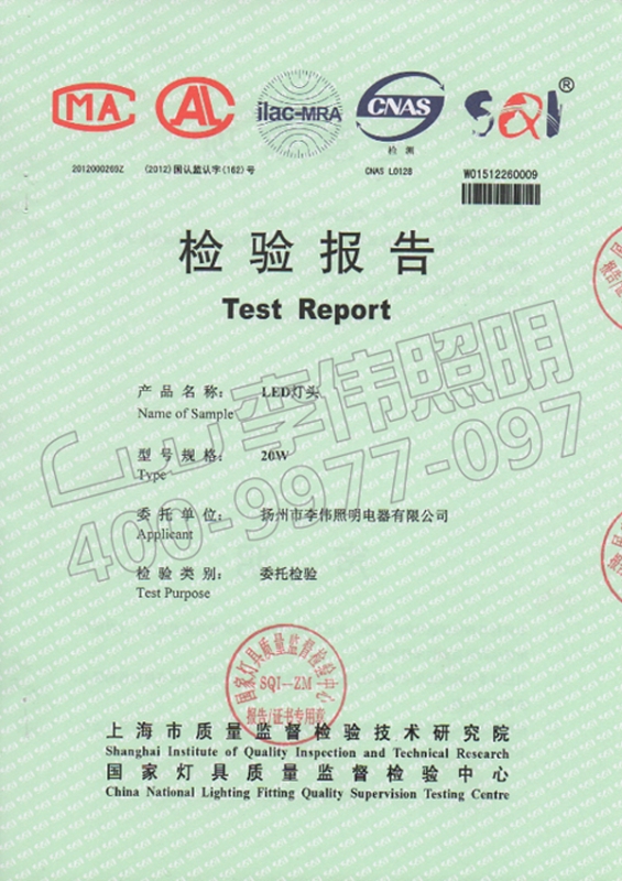 LED national test report
