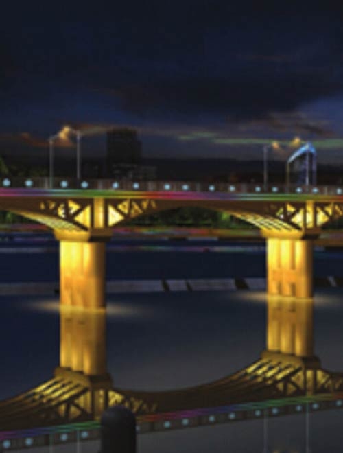 Bridge lighting design scheme